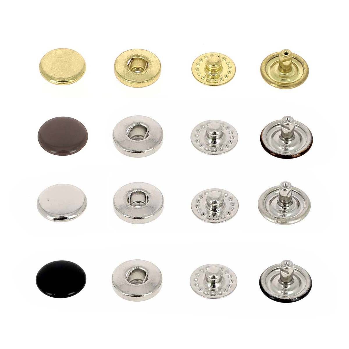 Lot de boutons pression GLOVE SNAPS - LINE 16 : 10mm - 1249 - Deco Cuir