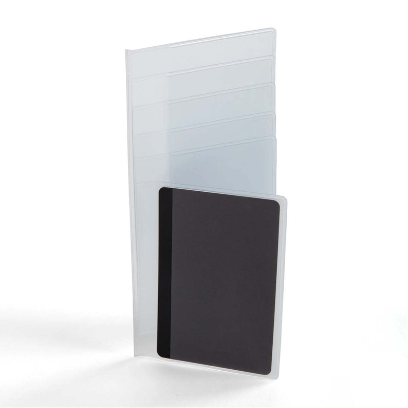 Protège carte en plastique transparent et rigide pour porte feuille en cuir diy