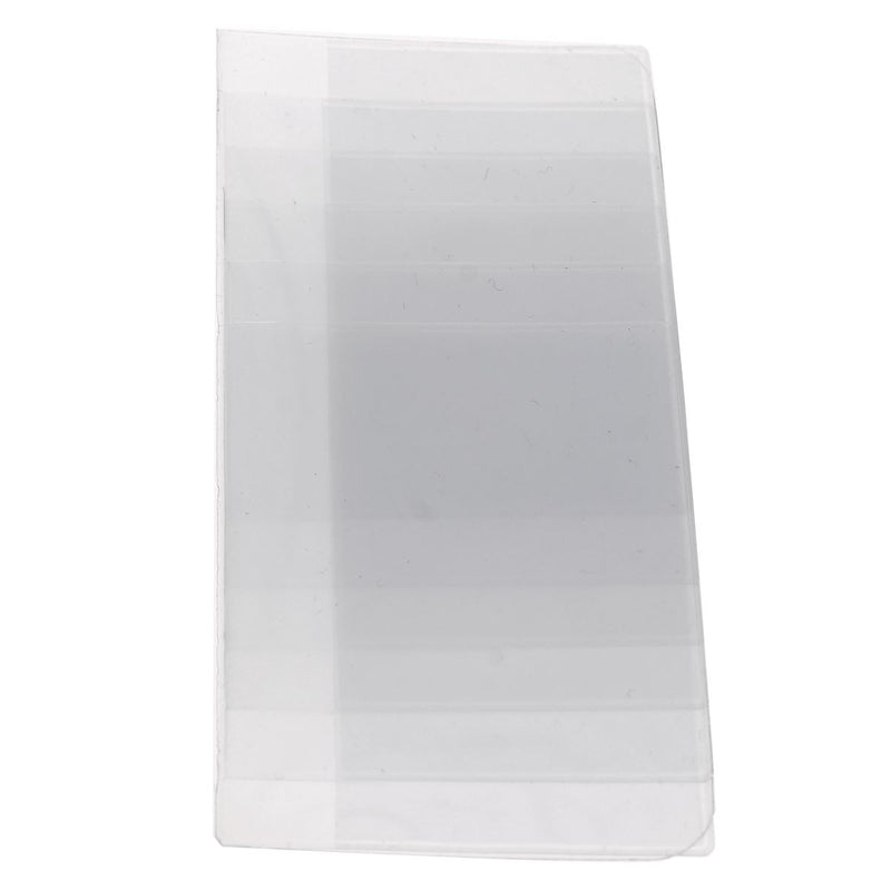 Porte-cartes pour portefeuille 6 pochettes plastique transparent rigide - Vertical