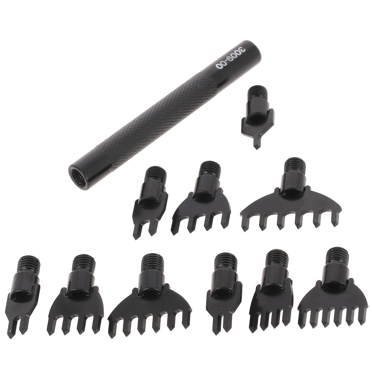 Griffe à frapper + 10 embouts interchangeables - Pointes diamants - Entraxes 3,5mm, 4,5mm et 6mm - Ivan 3009-00