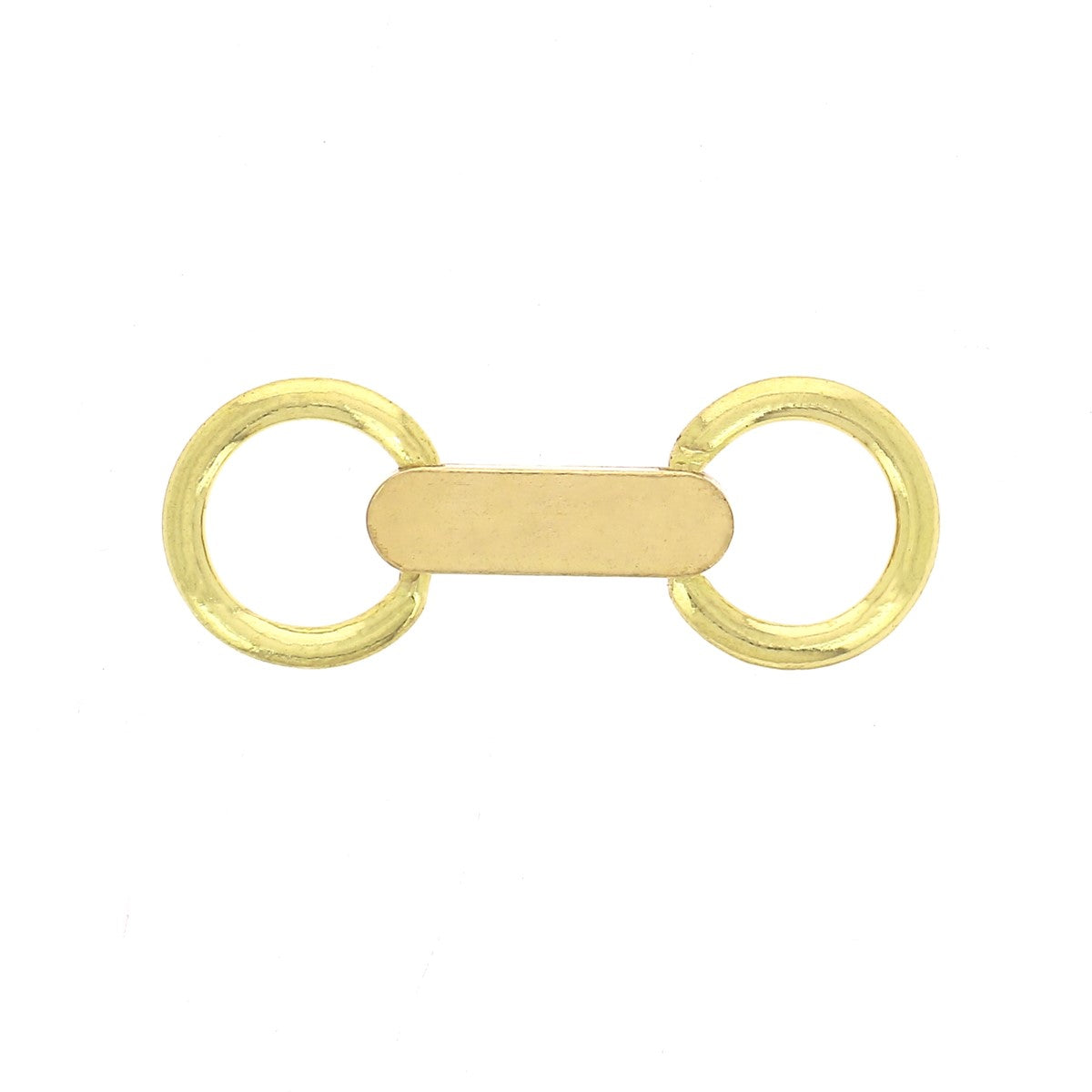 Filet décoratif plat en laiton - Bélière ronde pour lanière en cuir de 11 mm maxi - S. Poursin - Fabriqué en France