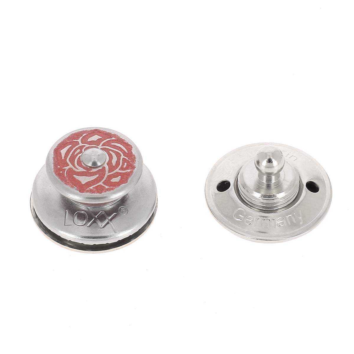 Fermeture autobloquante LOXX - ROSE ROUGE - NICKELÉ