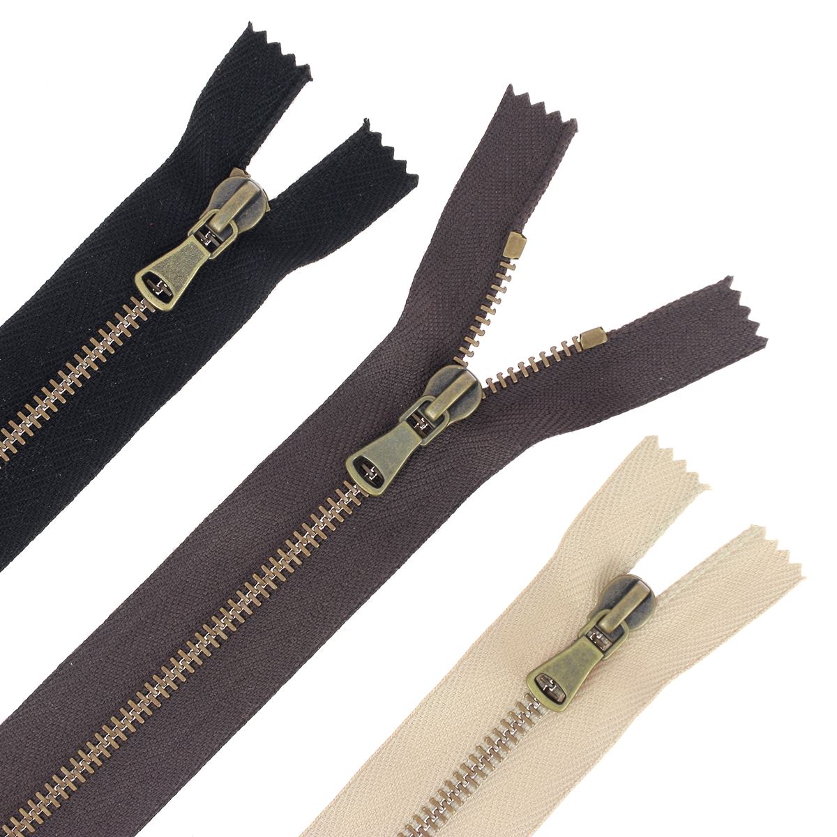 Fermeture à glissière MÉTAL 4mm - SUPRA - Laiton vieilli - Deco Cuir