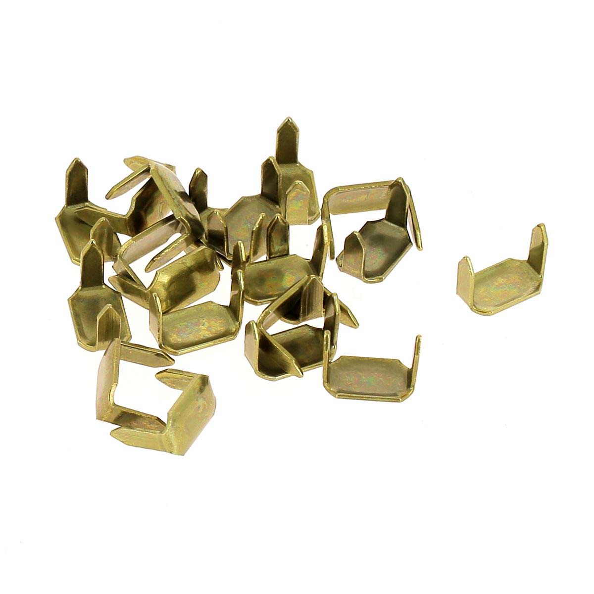 Lot de 20 agrafes pour passant en cuir - Laiton