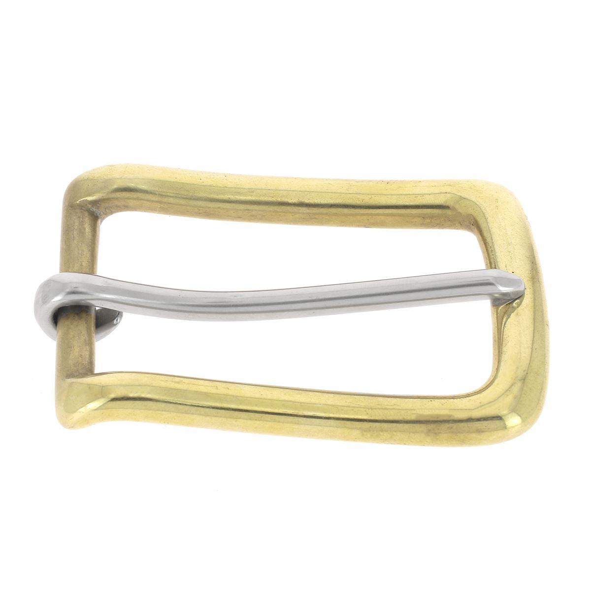 Boucle de trait en laiton massif et ardillon en inox - 40mm