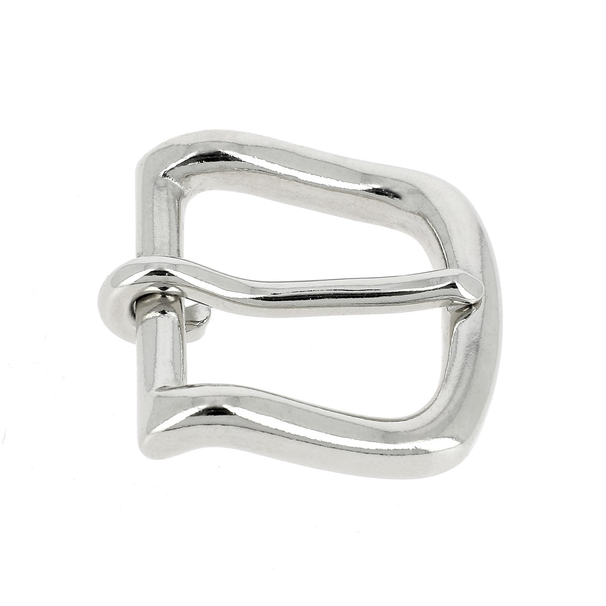 Boucle dossière basse en laiton - 32mm - NICKELÉ - S. Poursin - Made in France