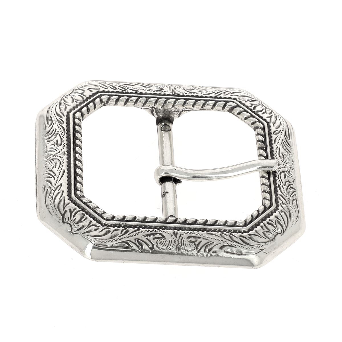 Boucle de ceinture double CODY - ARGENT VIEILLI - 40mm - Tandy Leather