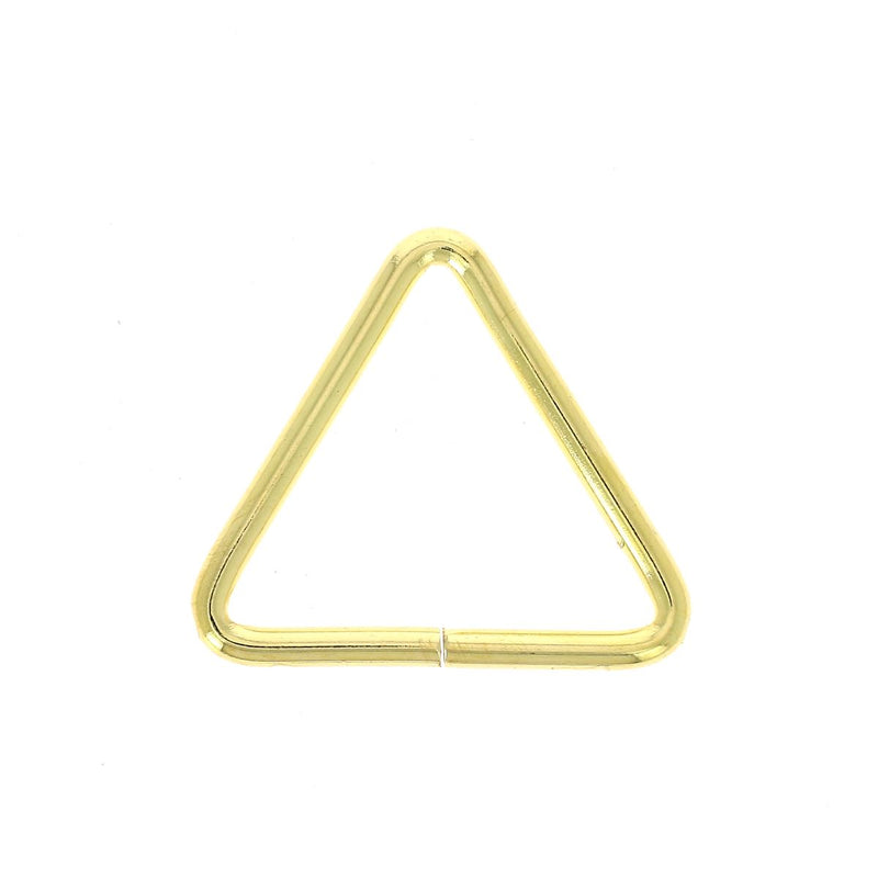 Lot de passants triangles non soudés en acier - LAITON - 36mm