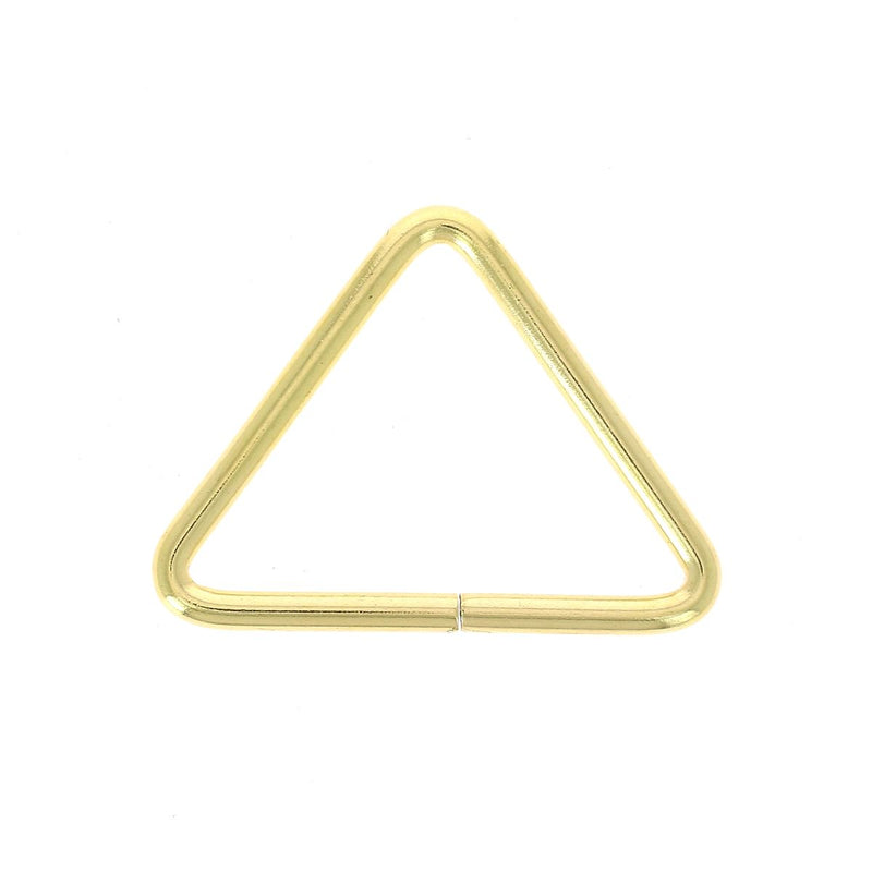 Lot de passants triangles non soudés en acier - LAITON - 42mm