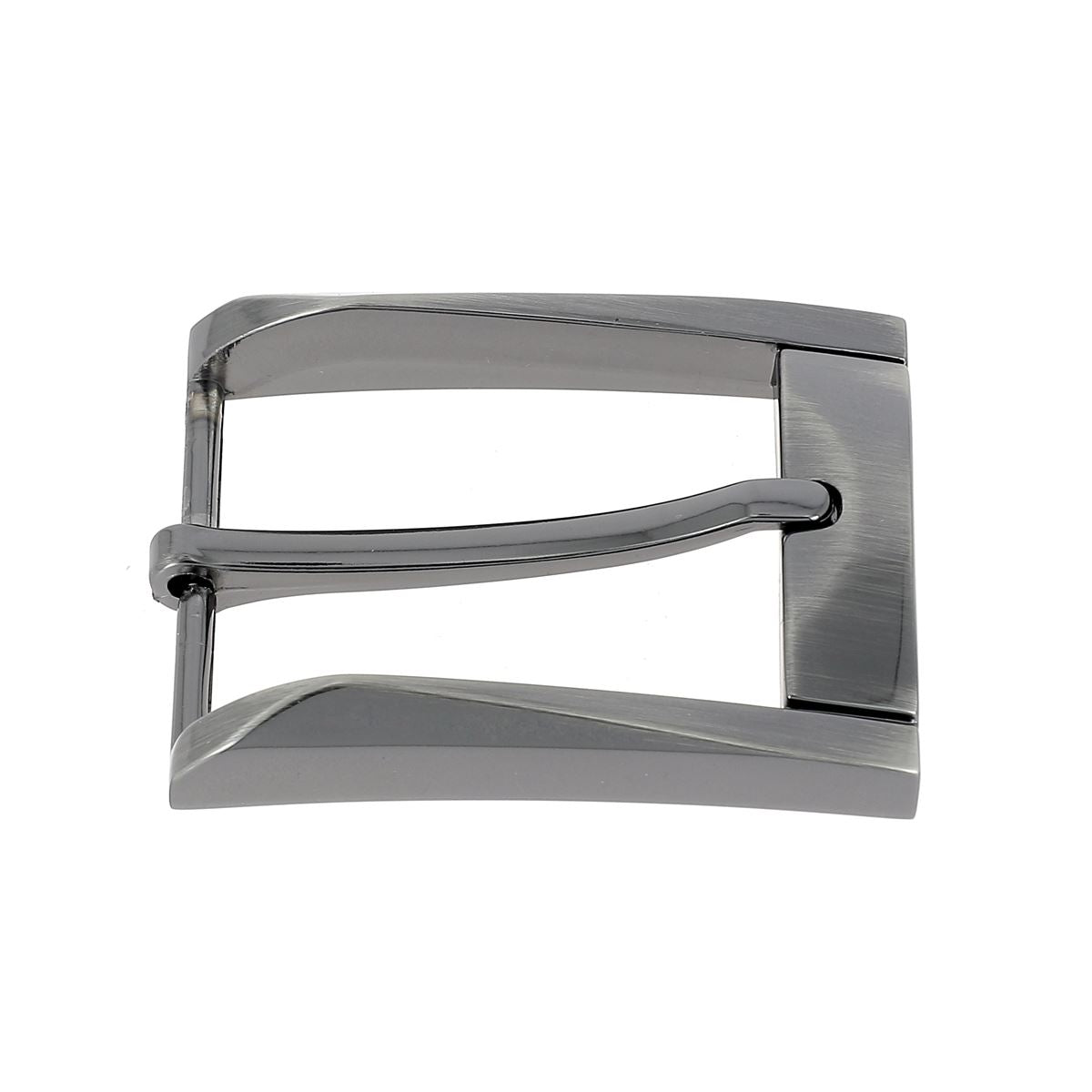 Boucle De Ceinture FREDERIC HERMANO - 35mm - Métal Argent Anthracite - Style Intemporel
