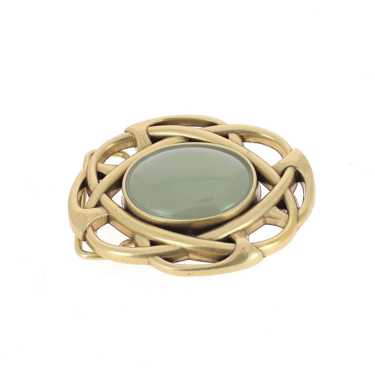 Boucle de ceinturon ROZ - DORÉ LUXE et VERT - 40mm