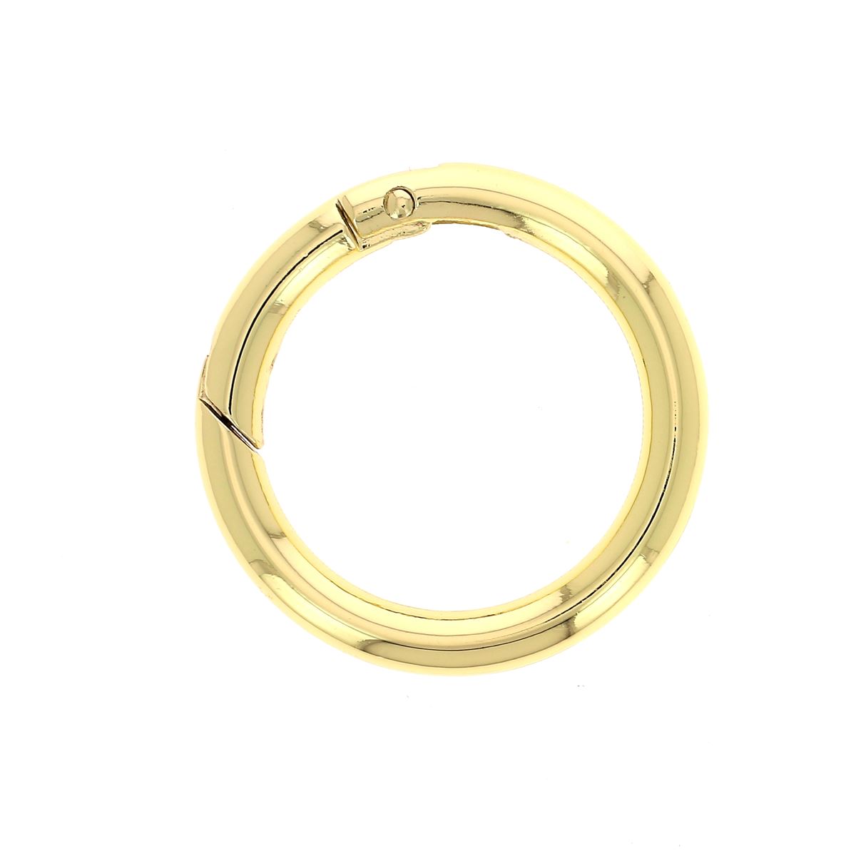 Fermoir mousqueton rond pour maroquinerie - 35 mm - doré