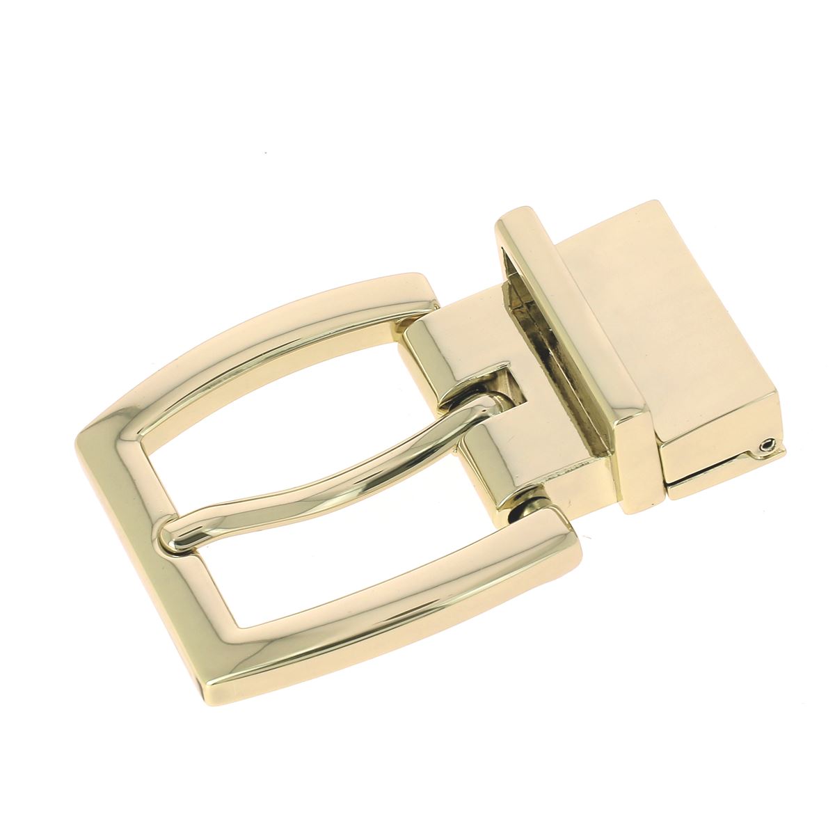 Boucle de ceinture à griffe et passant réversible dorée - pour ceinture de 25 mm