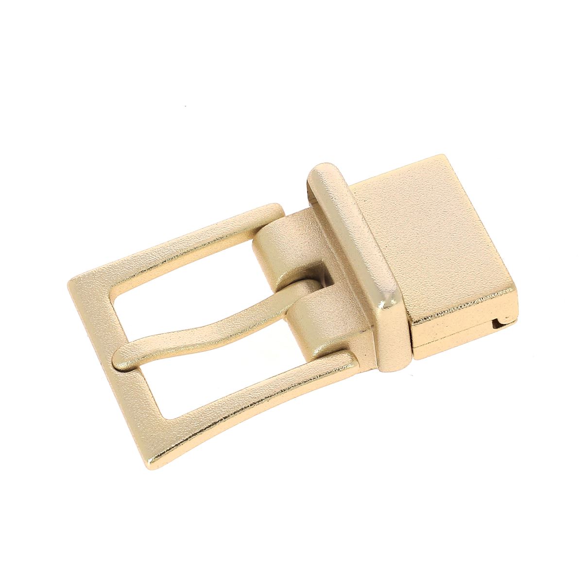 Boucle de ceinture à griffe réversible dorée grainée - Pour lanière de 25 mm