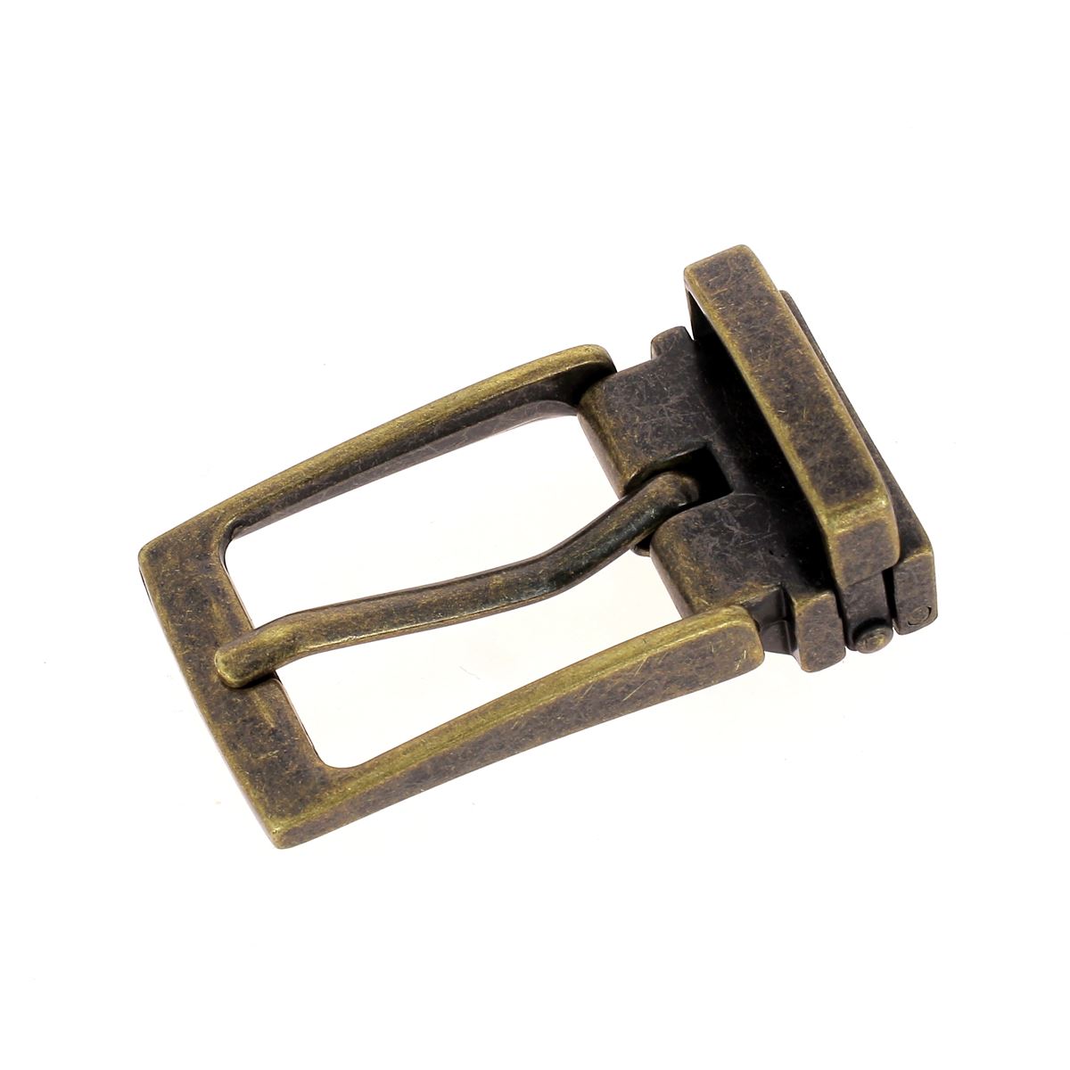 boucle de ceinture à griffe laiton vieilli 25 mm pour cuir