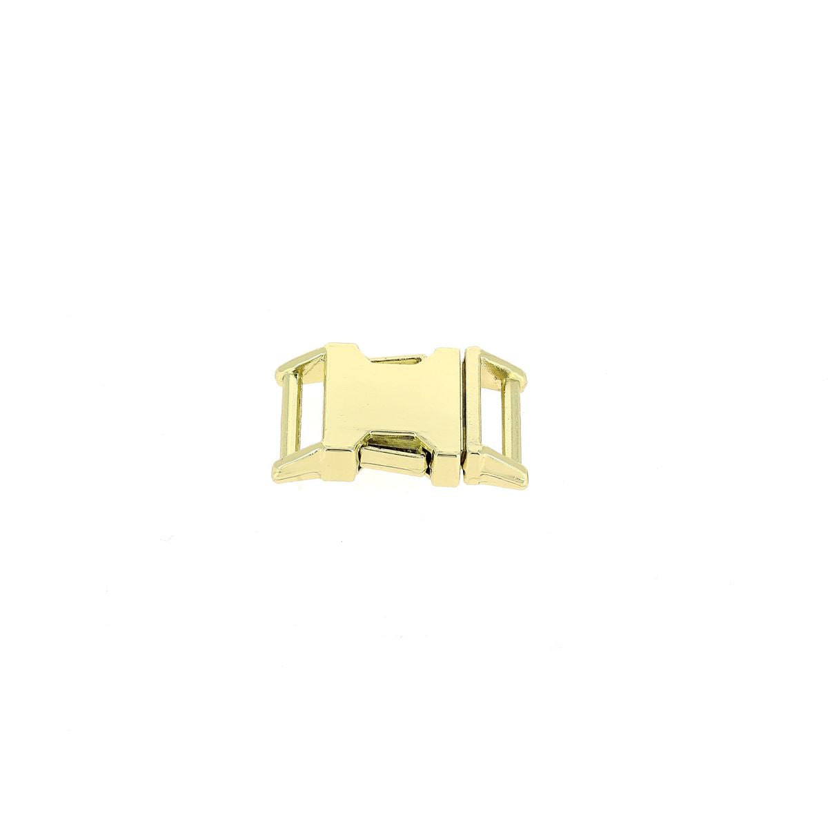 Paire De Clips En Métal Doré Avec Oxyde Central - Vintage - Occasion