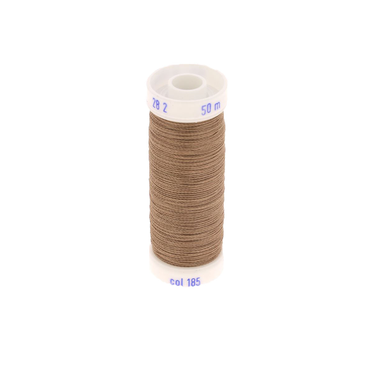 Bobine de fil polyester coton spécial maroquinerie - 28/2 - 0,38mm Beige 185 - Deco Cuir