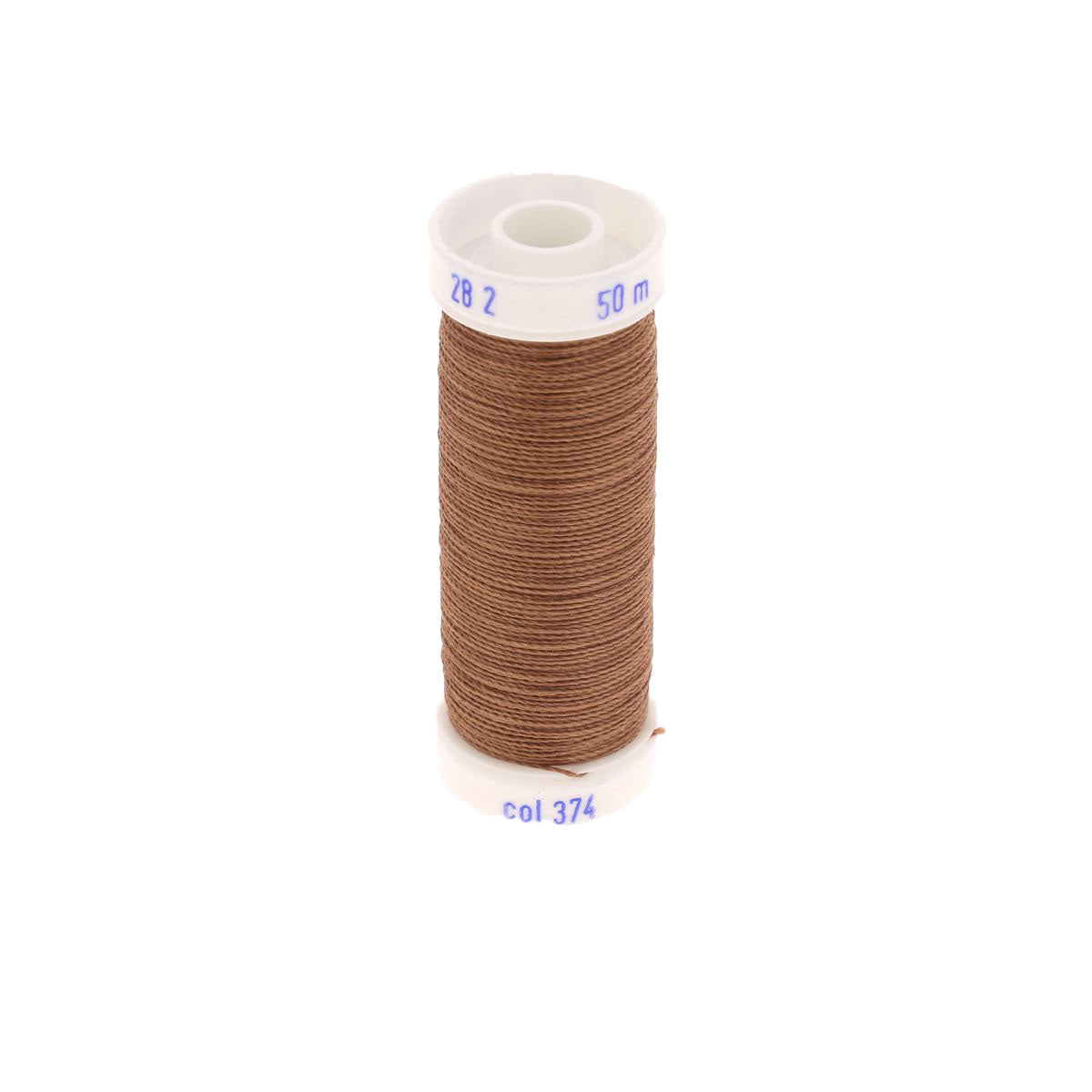 Bobine de fil polyester coton spécial maroquinerie - 28/2 - 0,38mm Bronze 374 - Deco Cuir