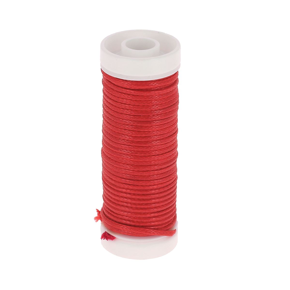 Coton ciré rond 1 mm - ROUGE 68011 - Fait en France