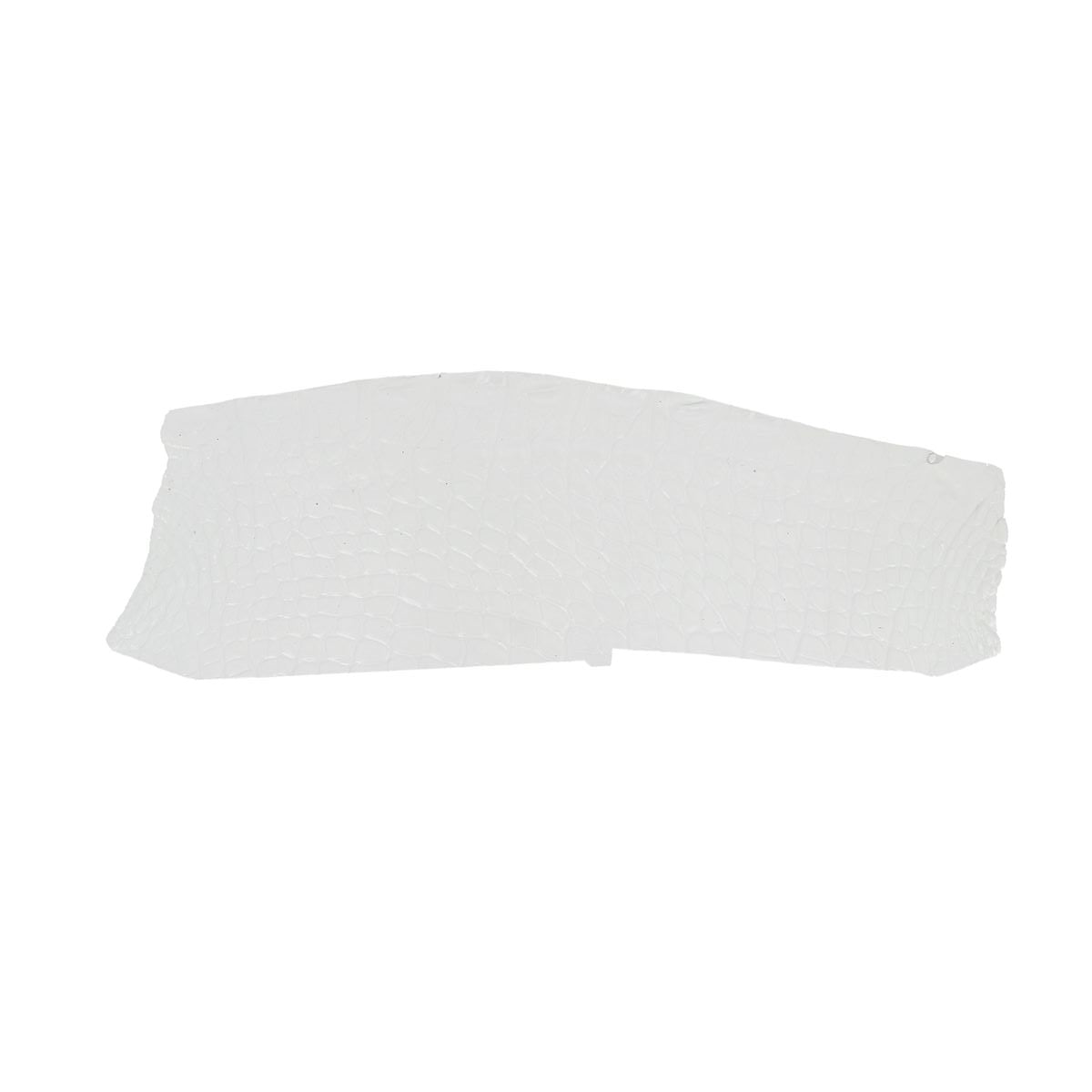 Découpe de flanc d'Alligator brillant - BLANC