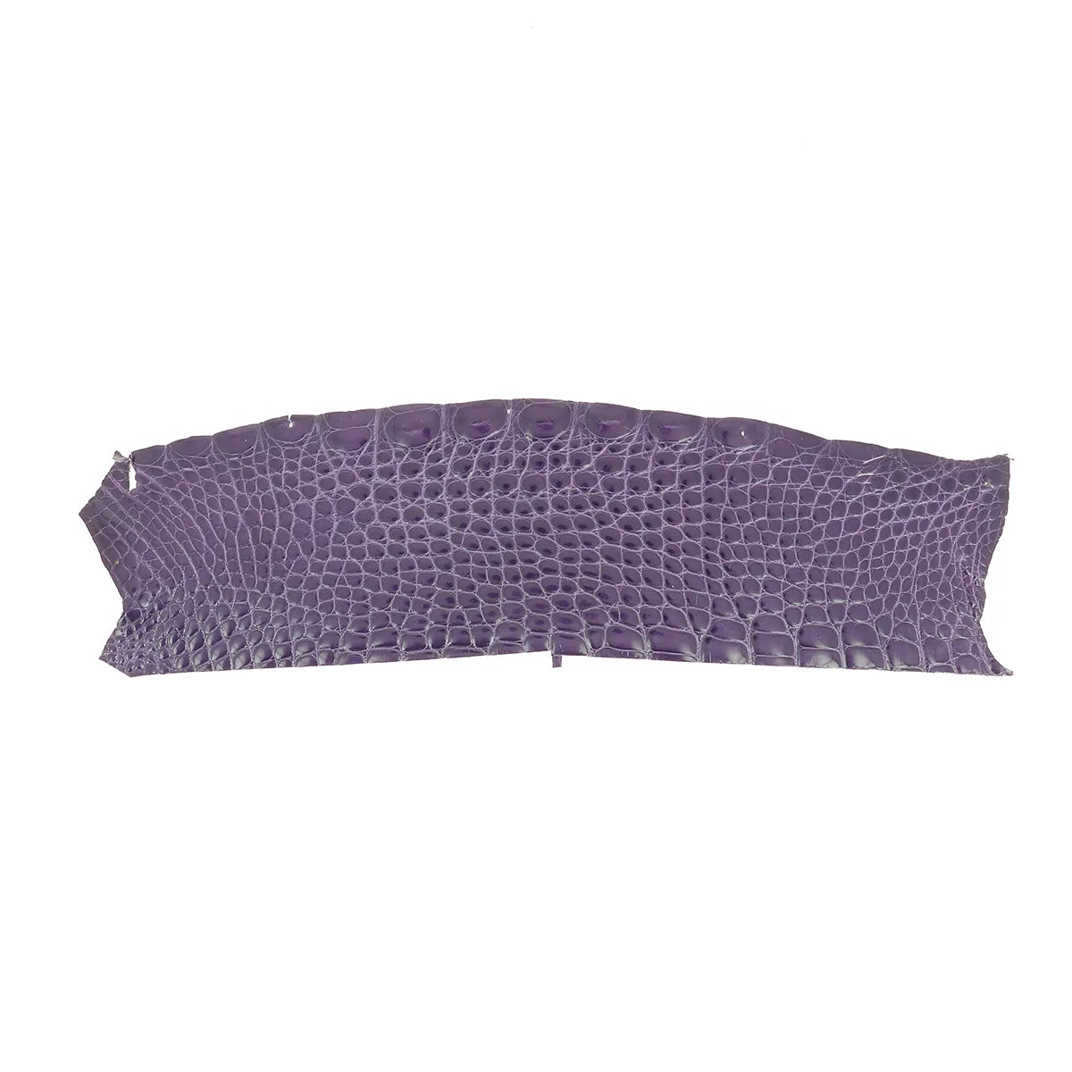 Cuir d'alligator violet brillant idéal pour la confection de bijoux et bracelet de montre