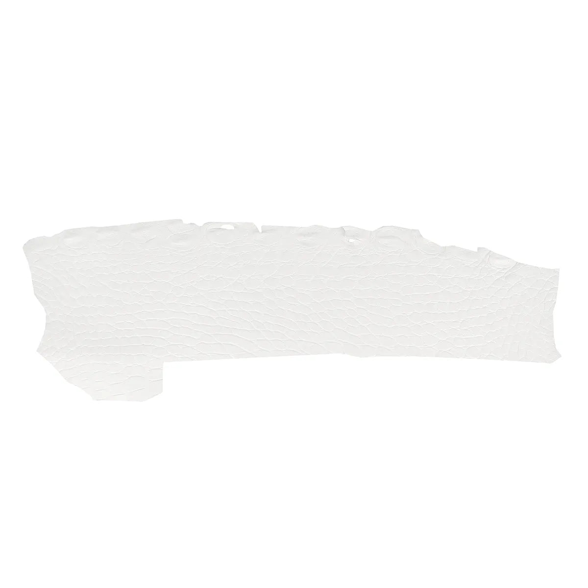 Flanc de cuir d'alligator couleur blanc cassé mat. Cuir exotique de haute qualité pour des créations originales
