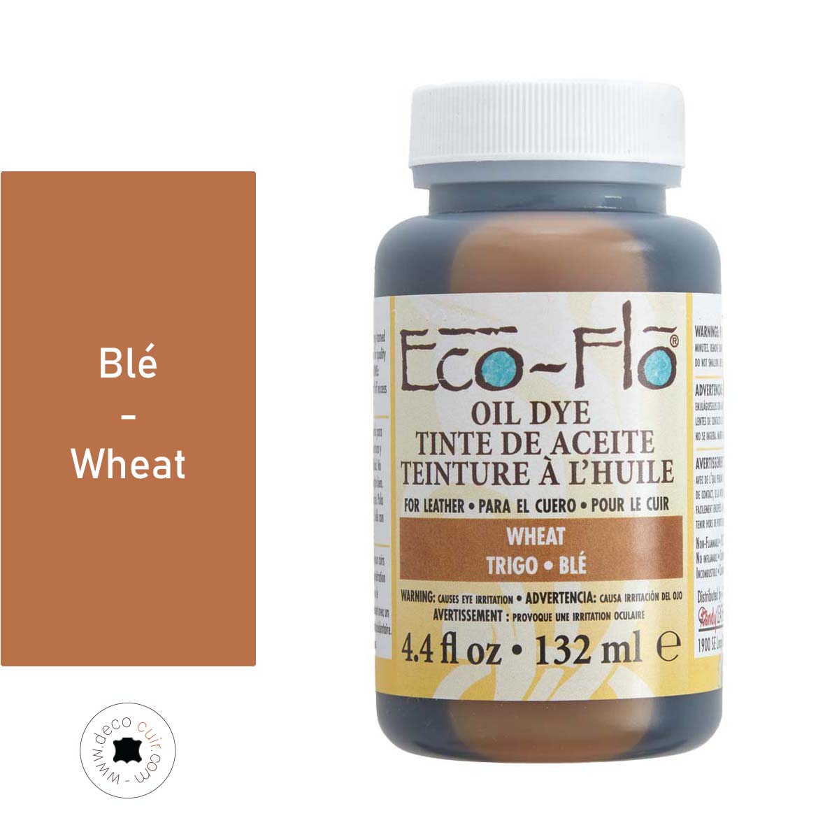 Teinture à l'huile pour cuir - Eco-Flo Oil Dye - 132ml - Wheat / blé