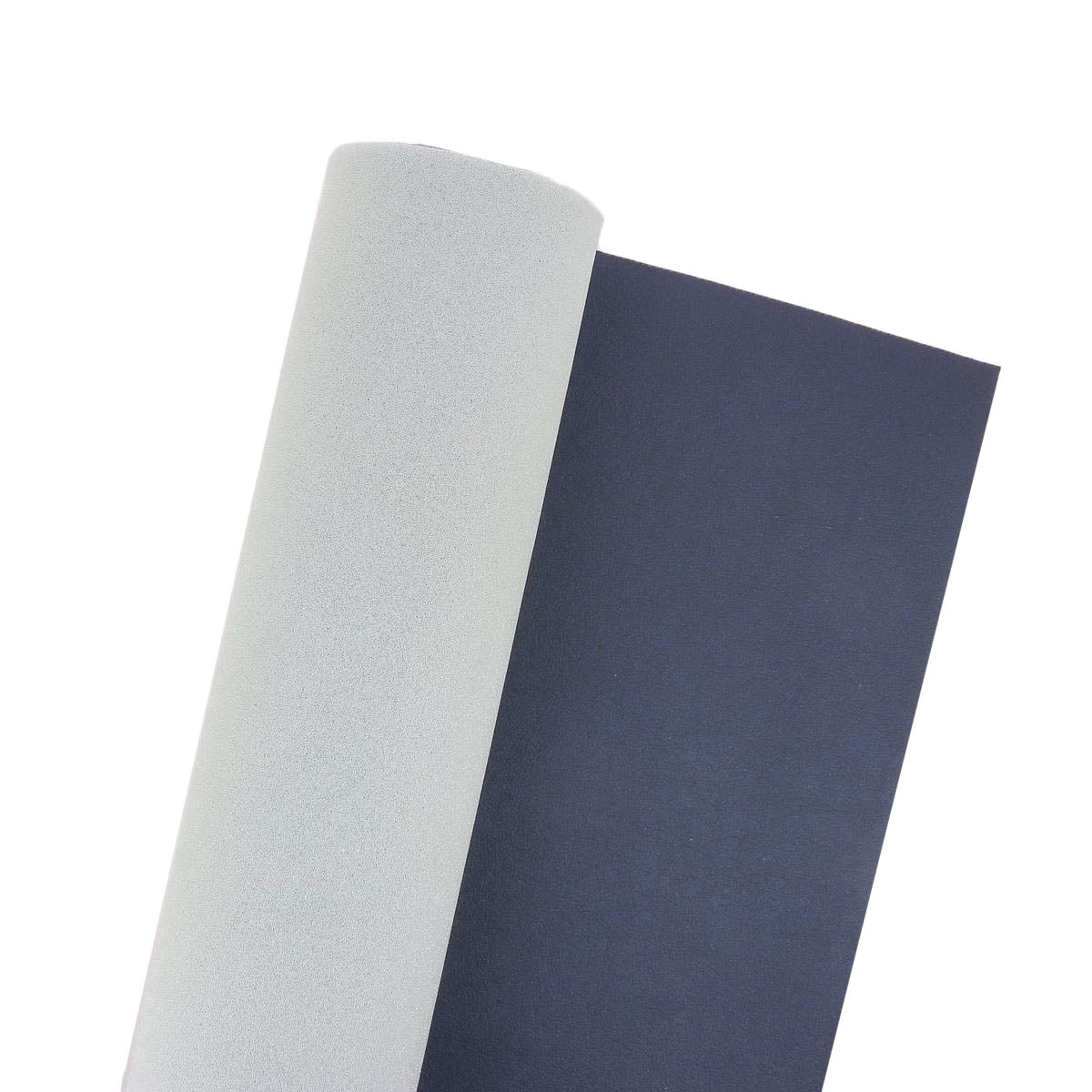 Coupon de tissu microfibre doublé mousse - BLEU MARINE - 0,50x1,40m