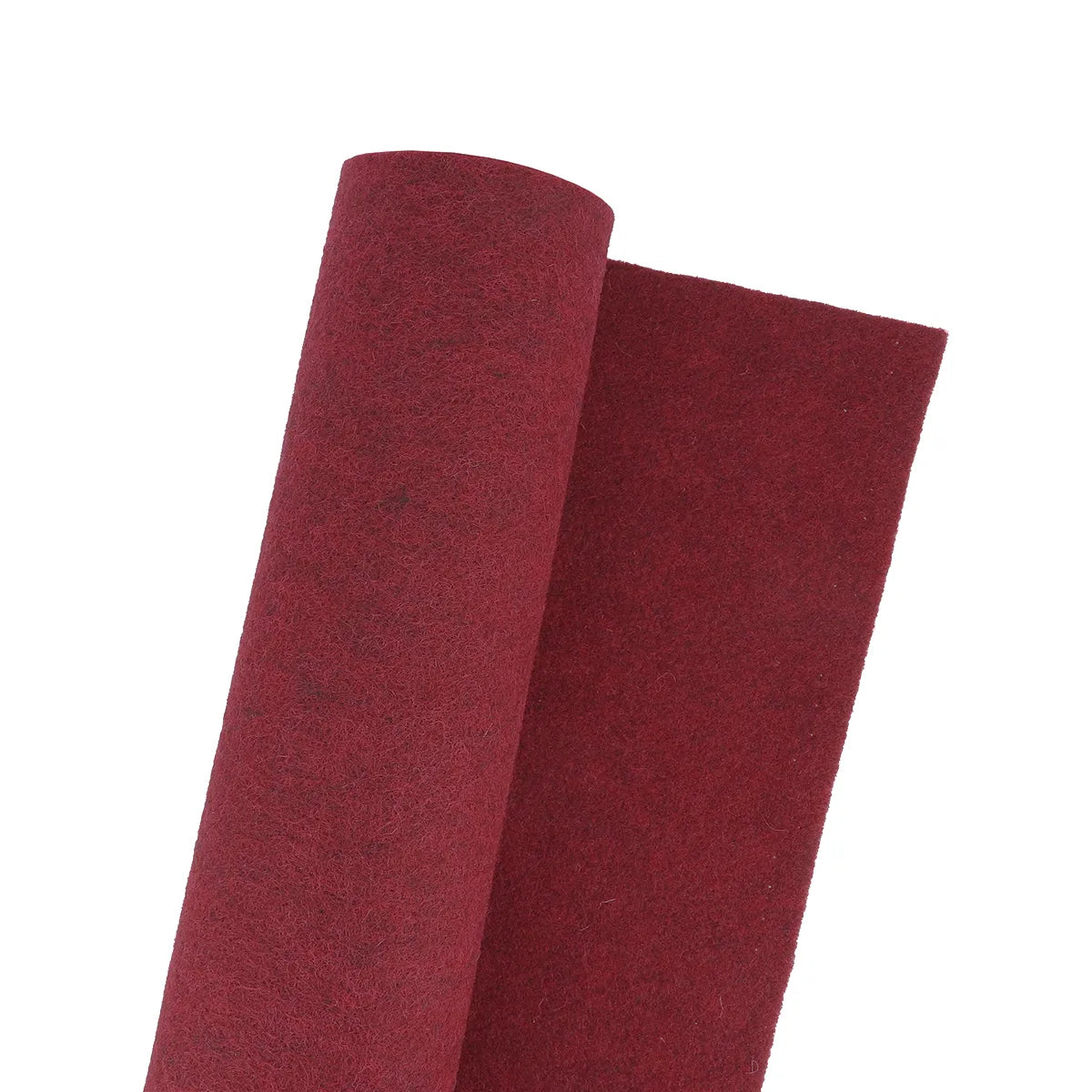 Tissu feutrine rouge prune, 2 mm d'épaisseur. Tissu idéal pour la doublure, coupon de 0,50 x 1,55 m, tissu feutrine facile à découper