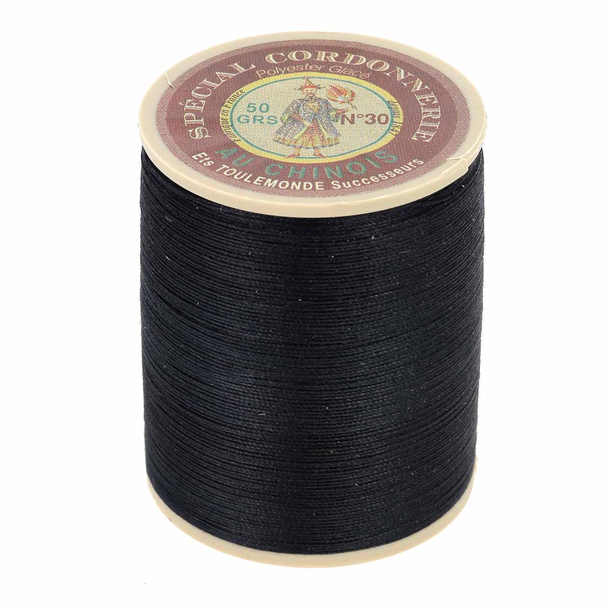Bobine de 750m de fil cordonnet 100% polyester "Au Chinois" - 0,63mm - Deco Cuir