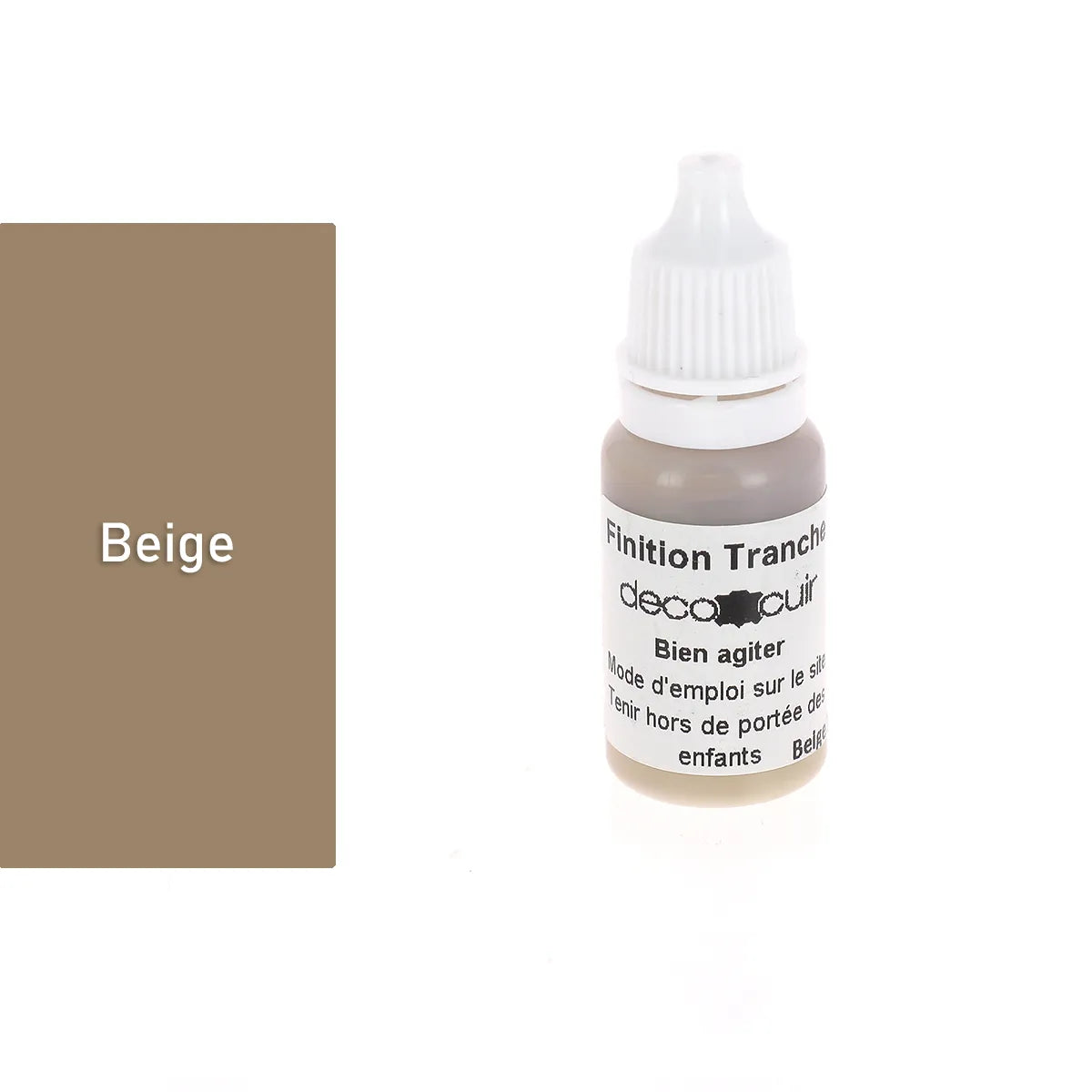 Teinture tranche cuir - Deco Cuir - Flacon compte goutte 10 ml - Beige