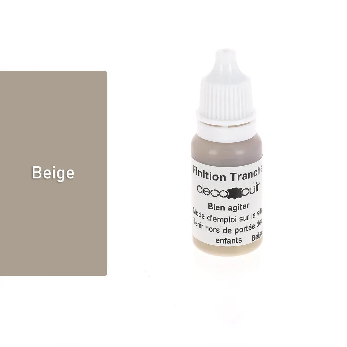 Teinture tranche cuir - Deco Cuir - Flacon compte goutte 10 ml - Beige