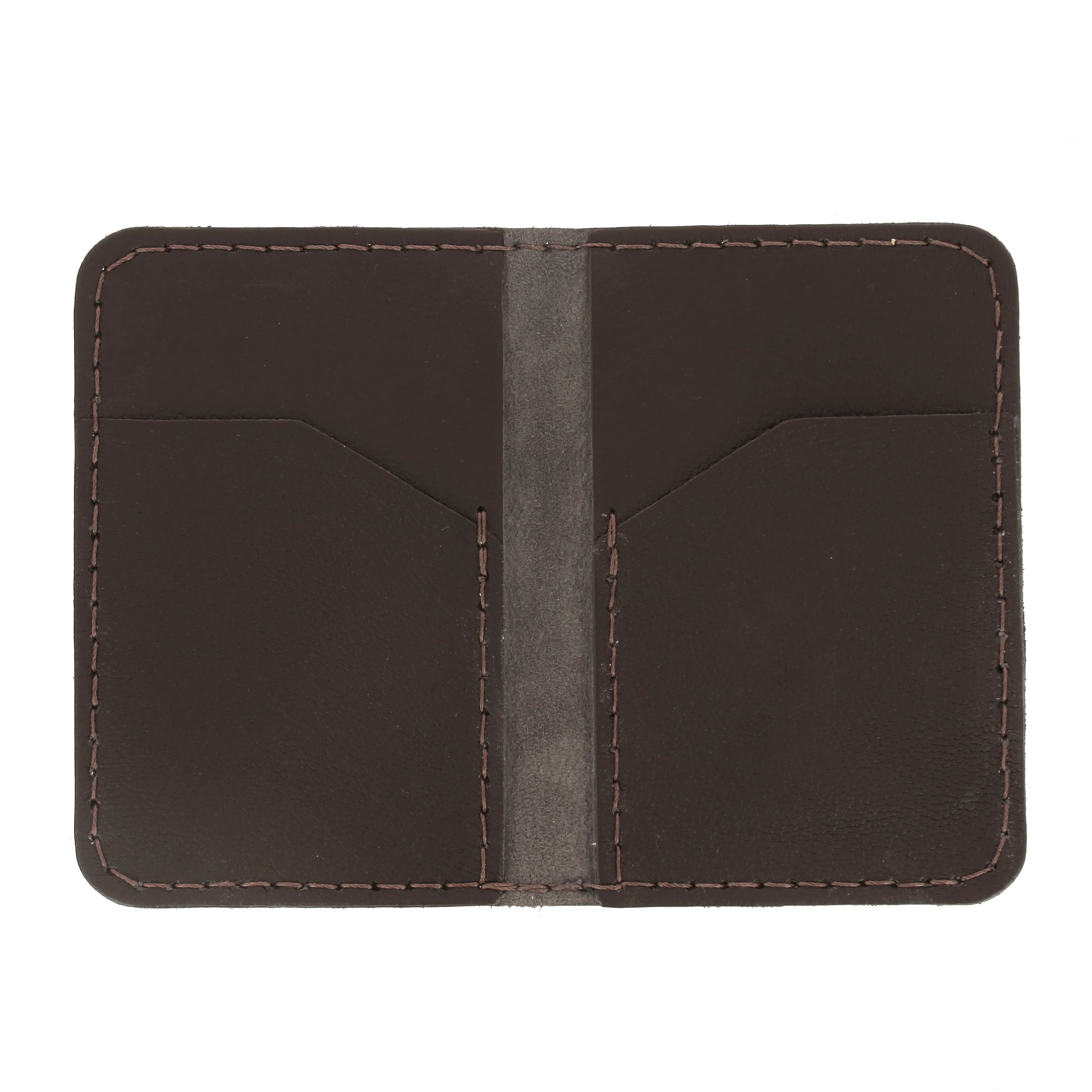 Porte cartes en cuir marron - Kit DIY débutant