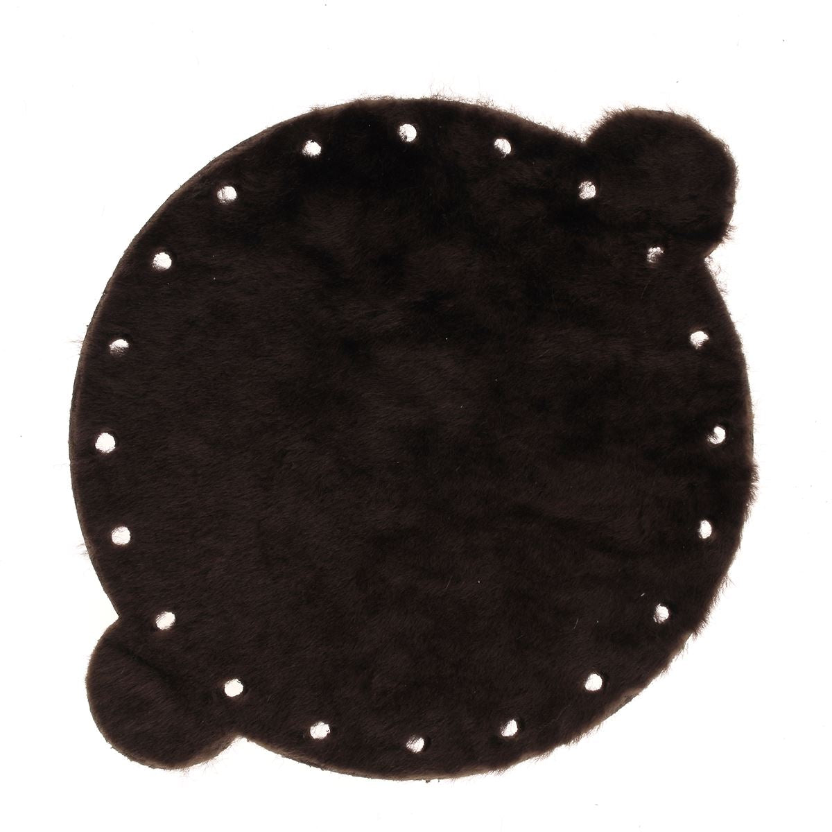 Découpe pour bourse en cuir lainé - CHOCOLAT