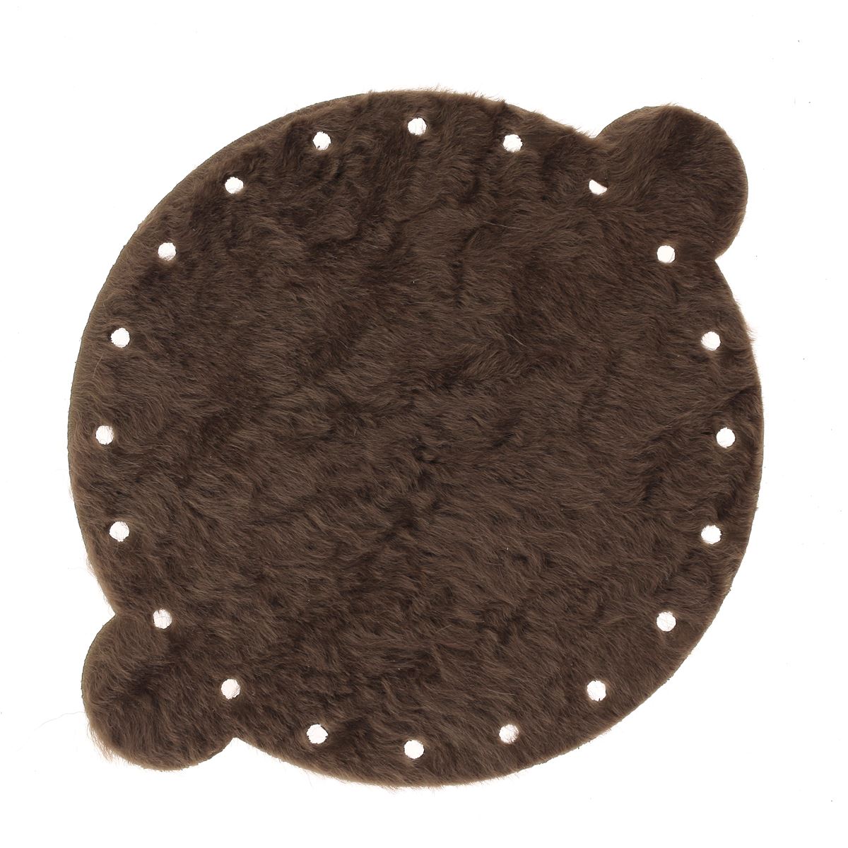 Découpe pour bourse en cuir lainé - MARRON FONCÉ