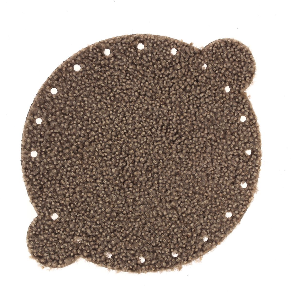 Découpe pour bourse en cuir lainé frisé - MARRON