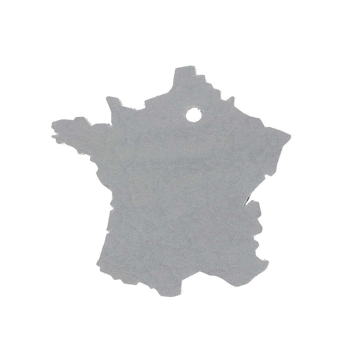 Découpe CARTE DE FRANCE pour porte clés en cuir - GRIS