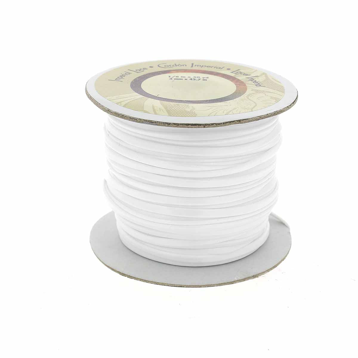 Lacet synthétique IMPÉRIAL Plat - Largeur 3mm - Blanc / White