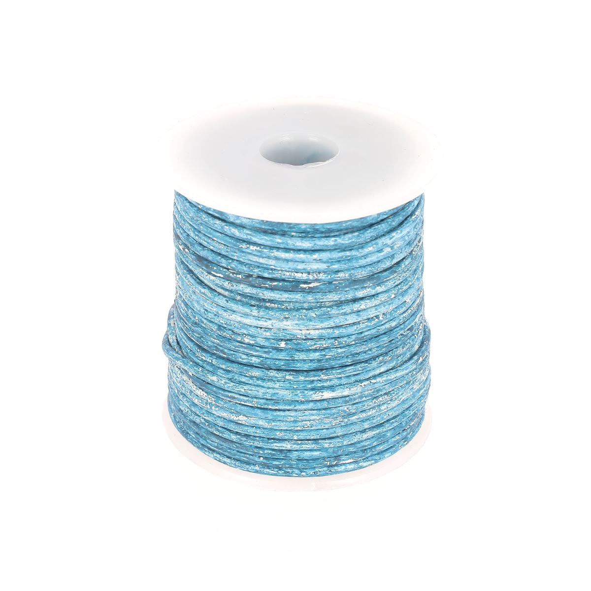 Lacet en cuir teinté vieilli Rond - Diamètre 2mm