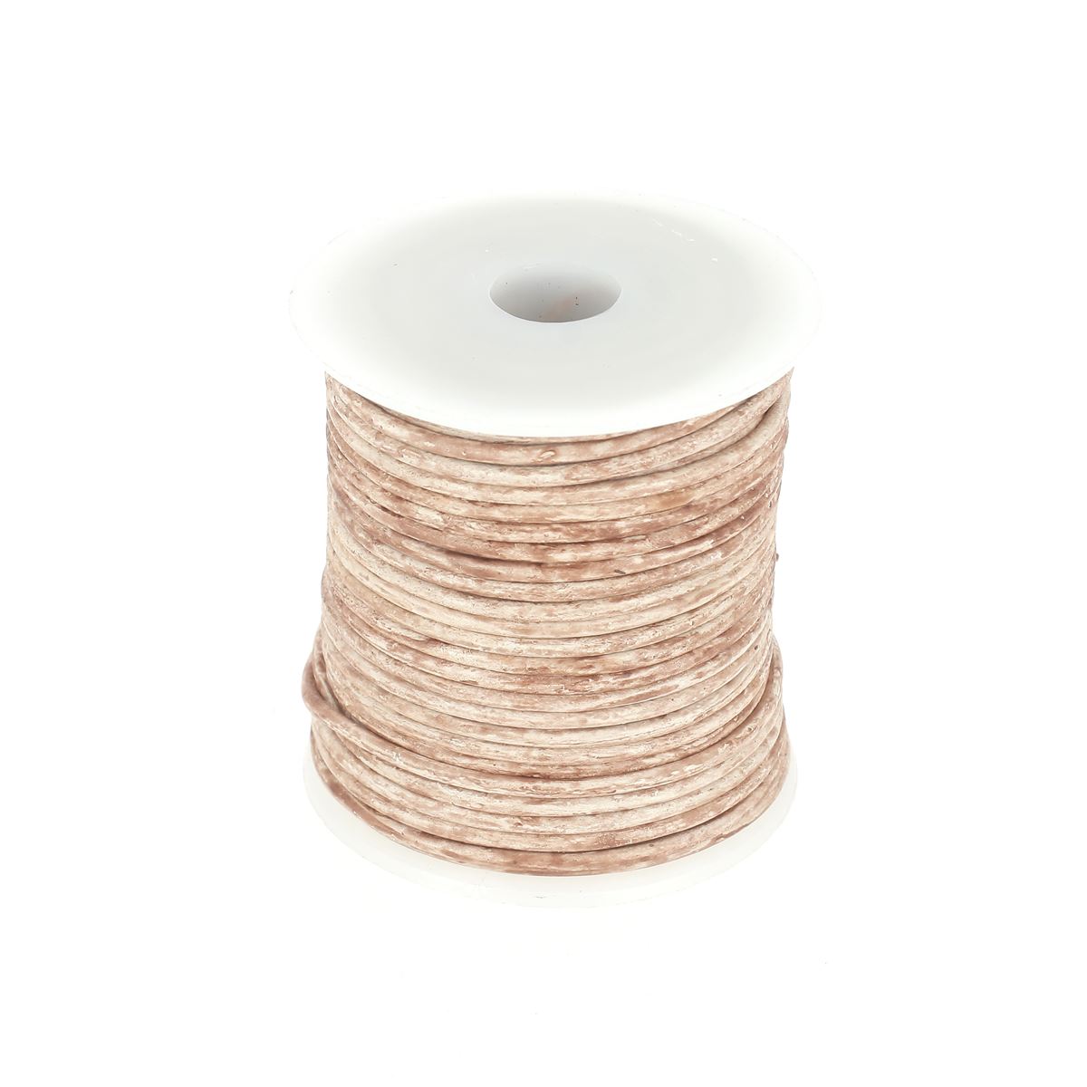 Lacet en cuir teinté vieilli Rond - Diamètre 2mm