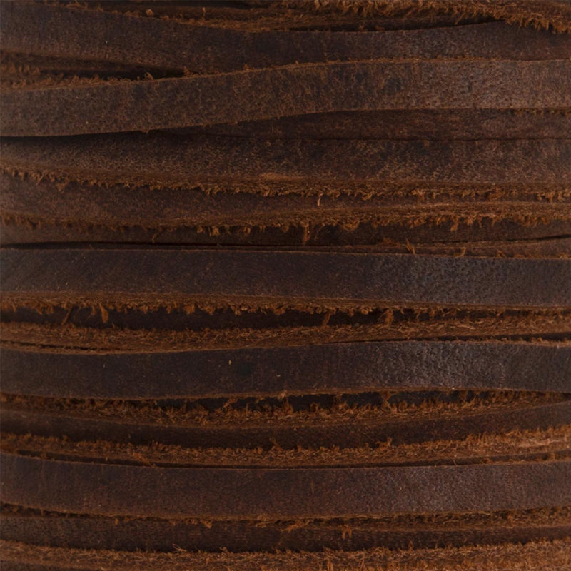 Lacet en cuir de vachette Kodiak plat - Largeur 4mm - Bobine de 15 mètres - Tandy Leather