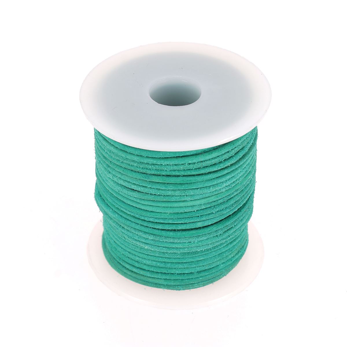 Lacet en cuir teinté effet brut Rond - Diamètre 2mm - Deco Cuir