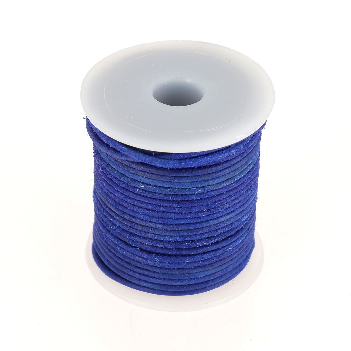 Lacet en cuir teinté effet brut Rond - Diamètre 2mm - Deco Cuir