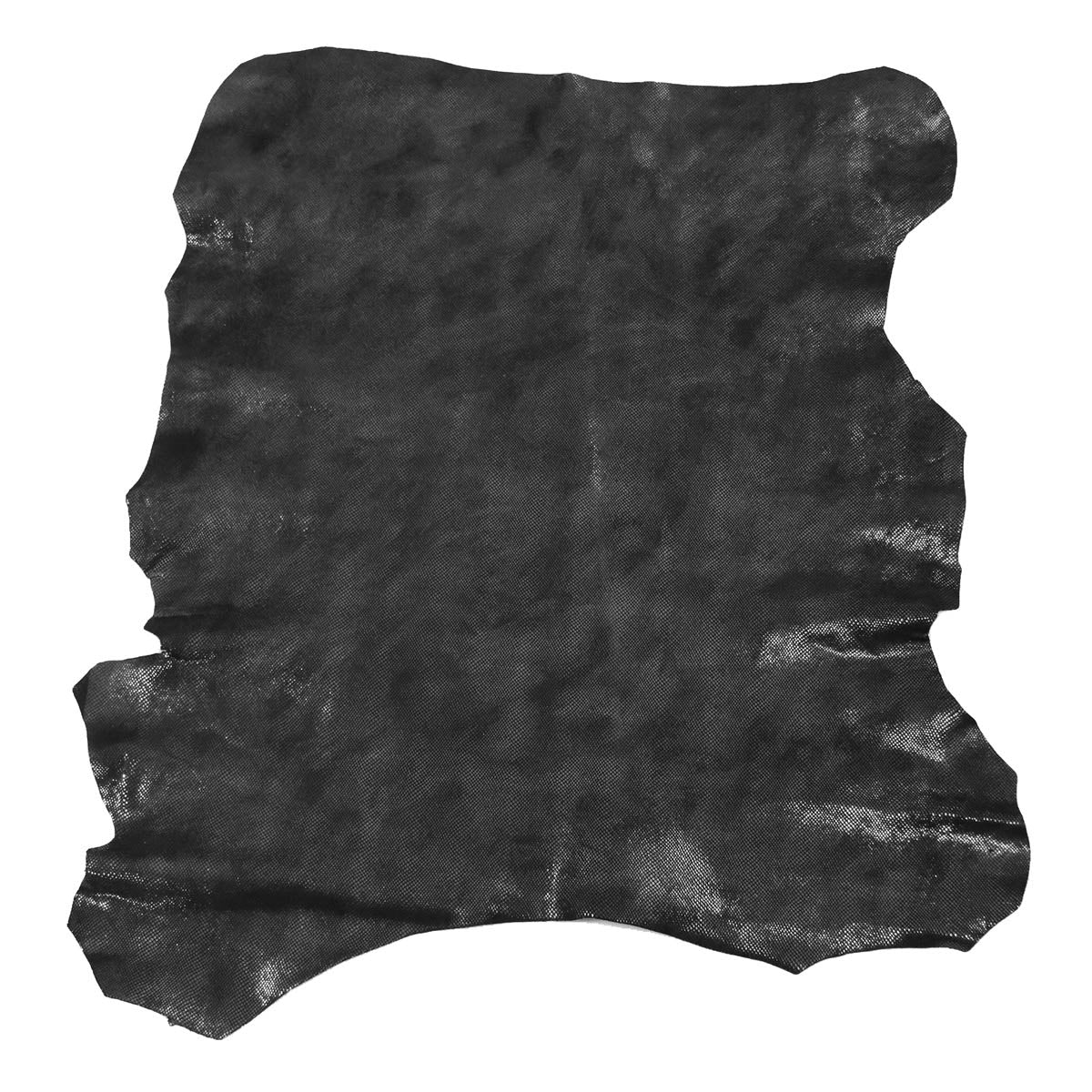 Peau de cuir d'agneau velours fantaisie - NOIR L13