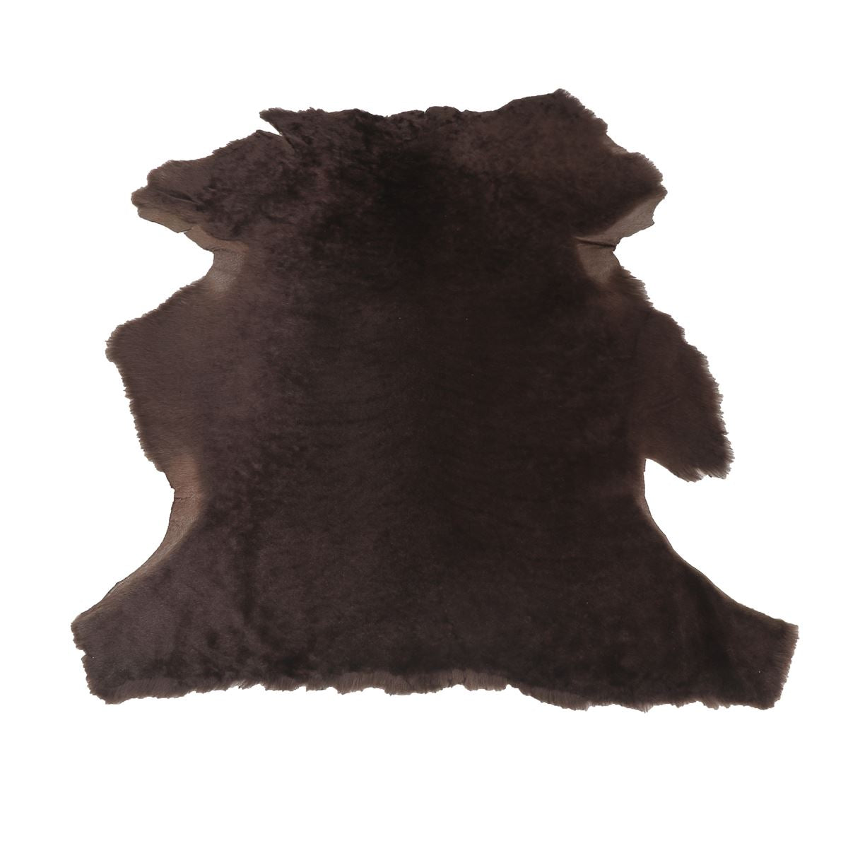 Peau de mouton lainé lisse - Dos velours ciré - CHOCOLAT M62