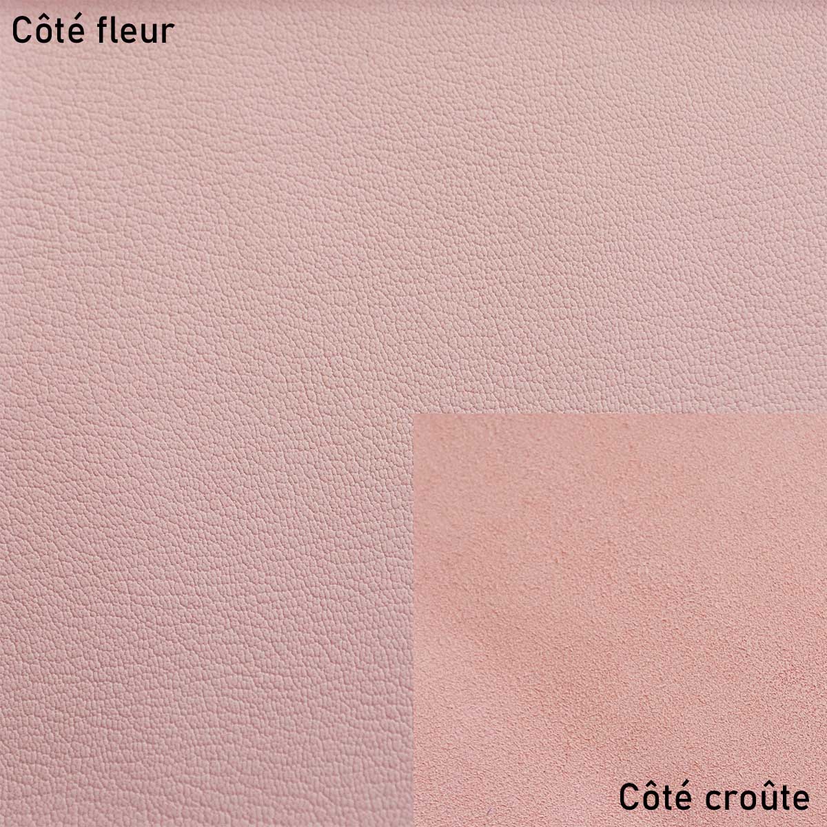 Peau de cuir de chèvre grainé - ROSE CLAIR Q10