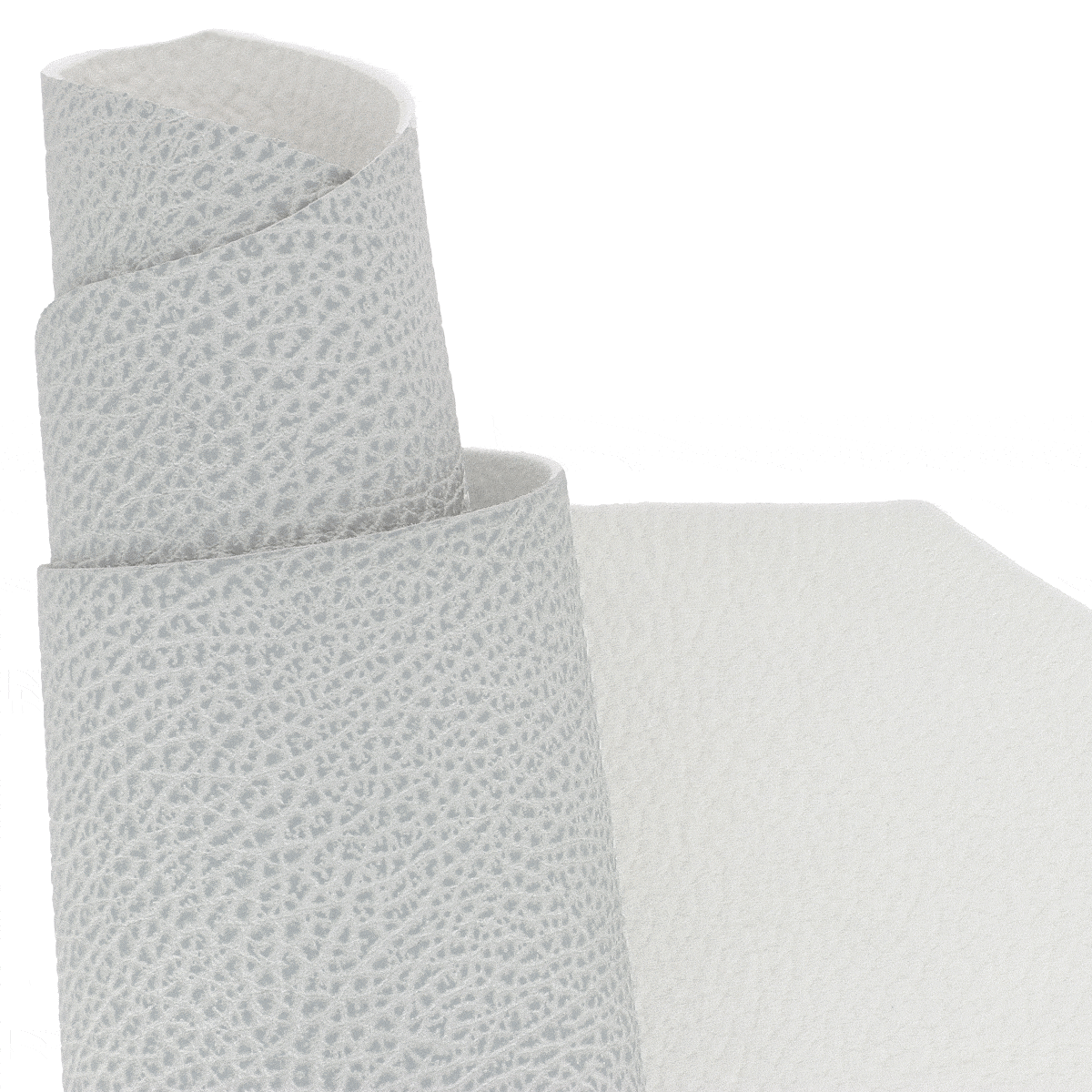 Cuir bi-tons gris argenté