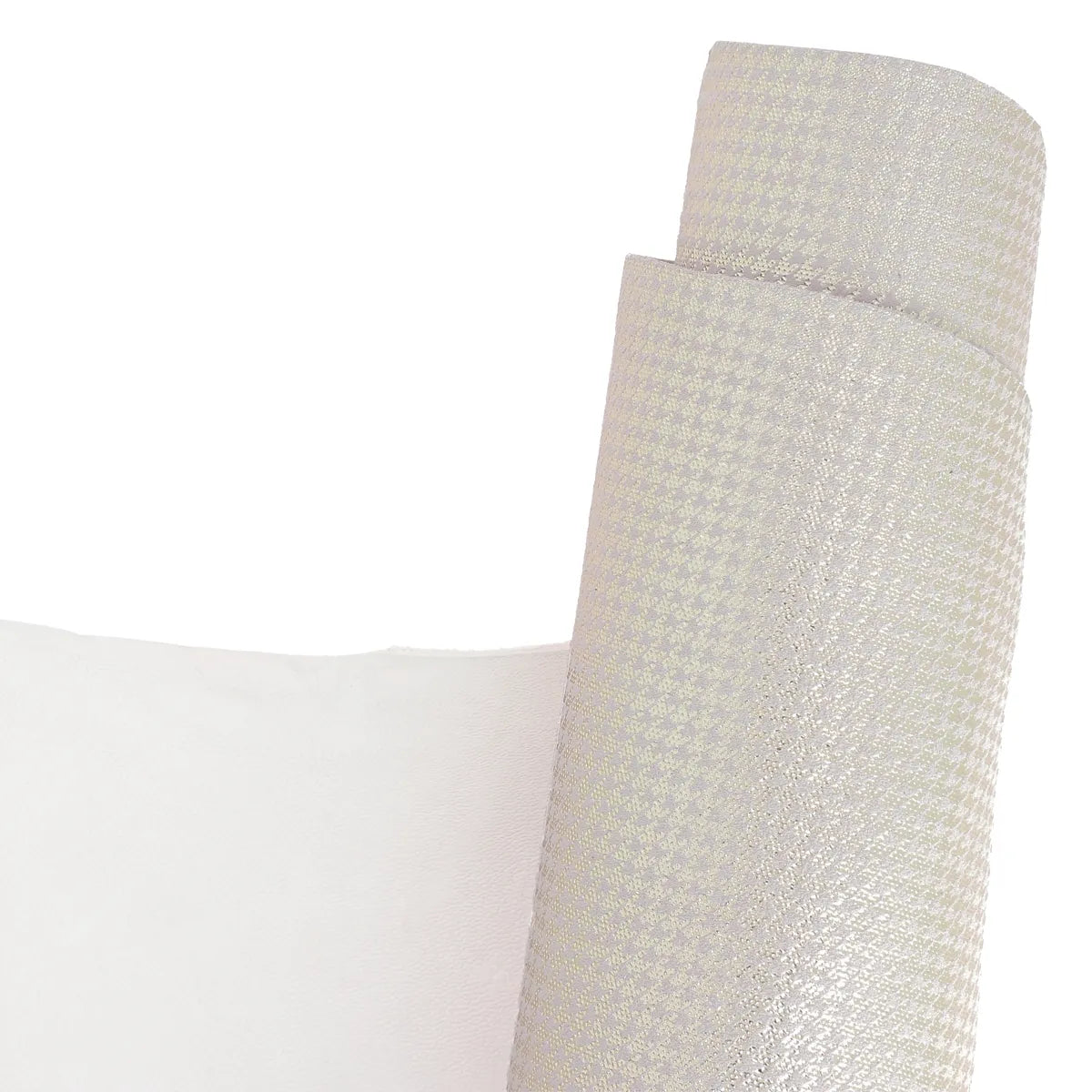 Cuir de chèvre fantaisie beige doré – Imprimé pied de poule