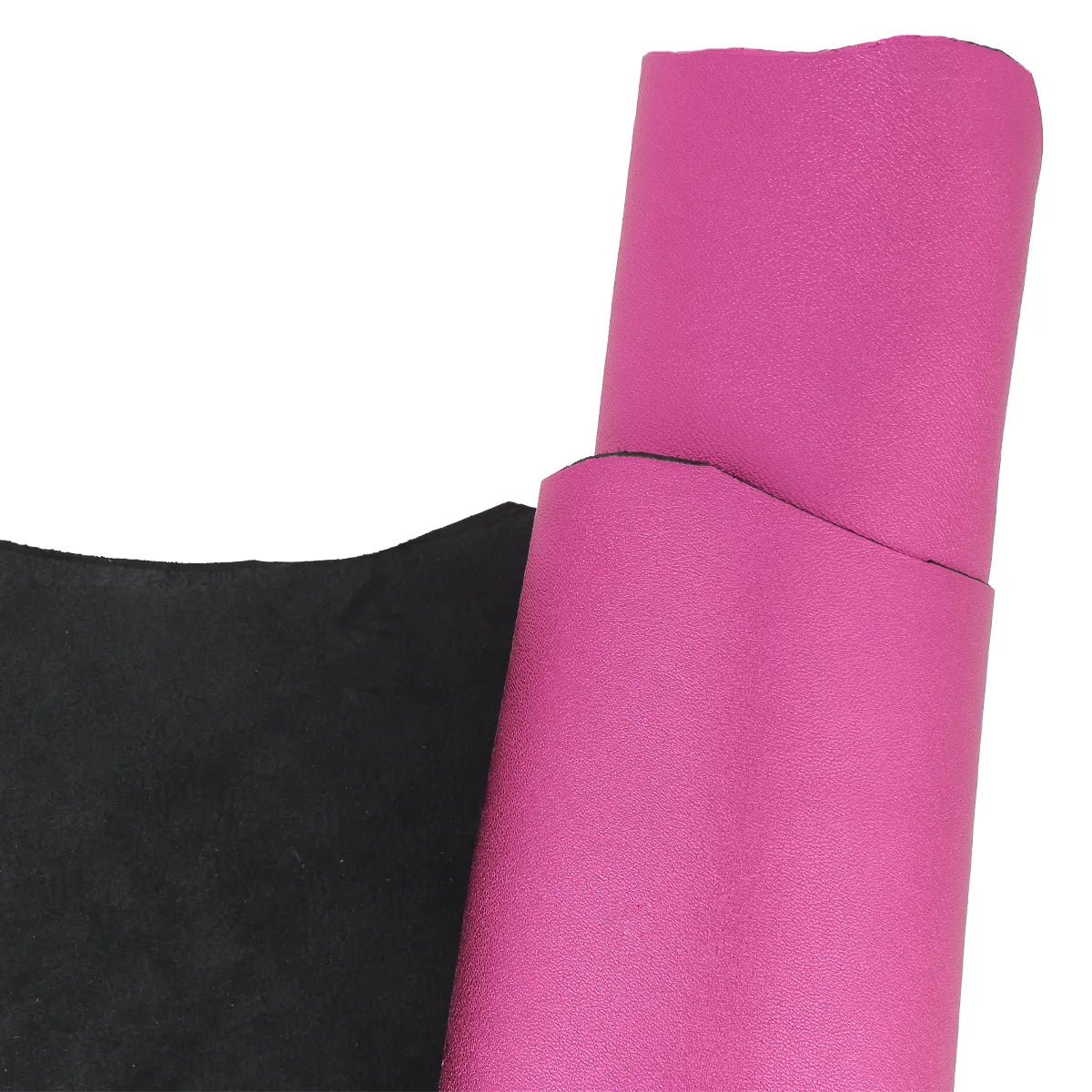 Cuir d’agneau fantaisie rose fushia métallisé