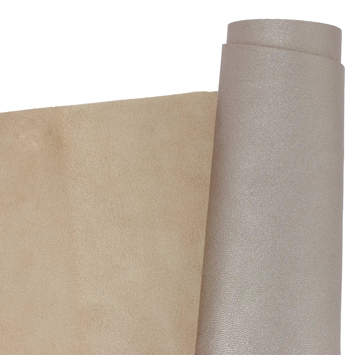 Cuir d’agneau fantaisie teinte or rose métallisé